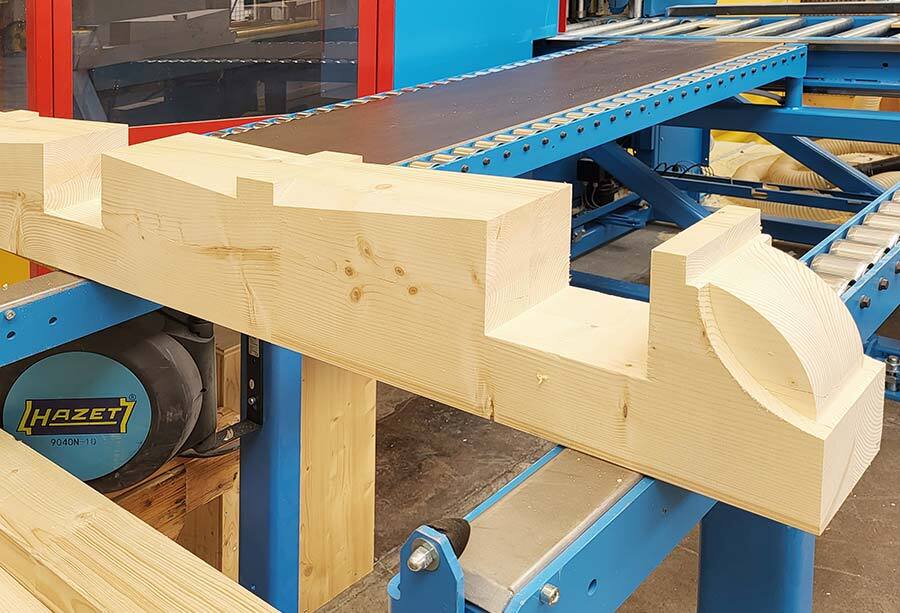 Abbund von speziellen Bauteilen für den Holzbau