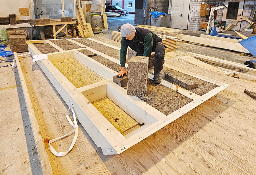Produktion Rahmen für Systemholzbau
