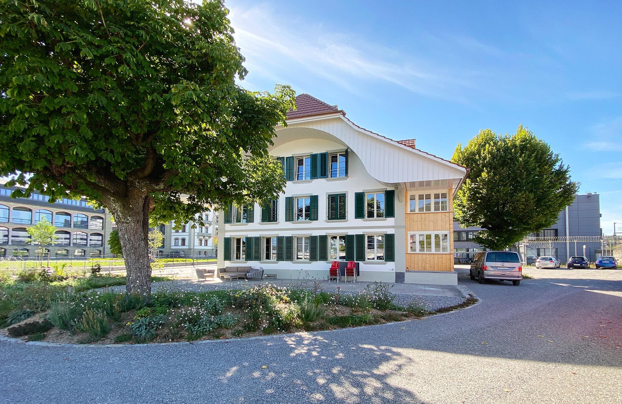 Sanierte Holzfassade