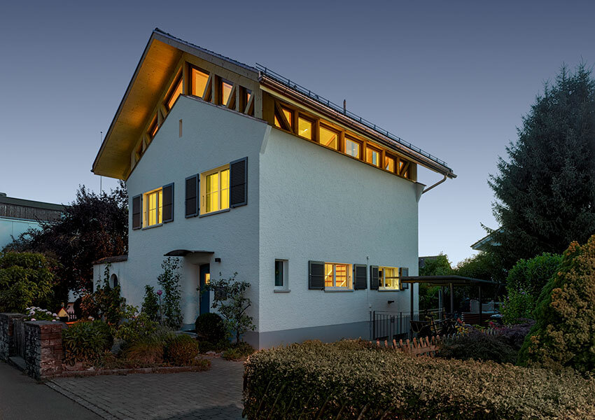 Dachaufstockung Einfamilienhaus