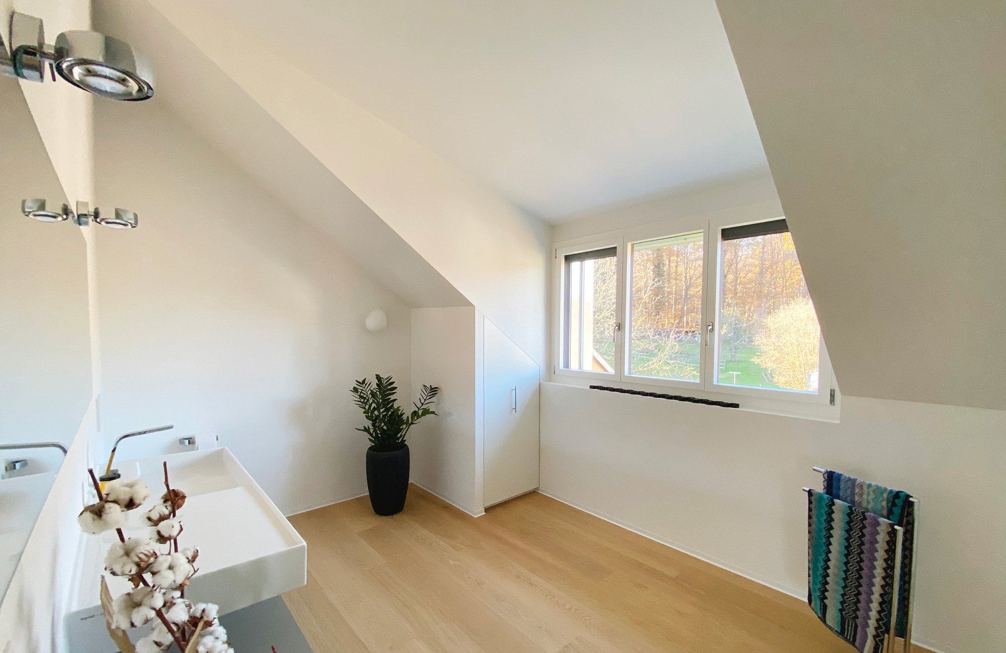 Badezimmer im Dachgeschoss