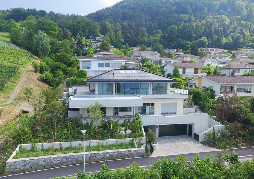 Einfamilienhaus mit Wallmdach