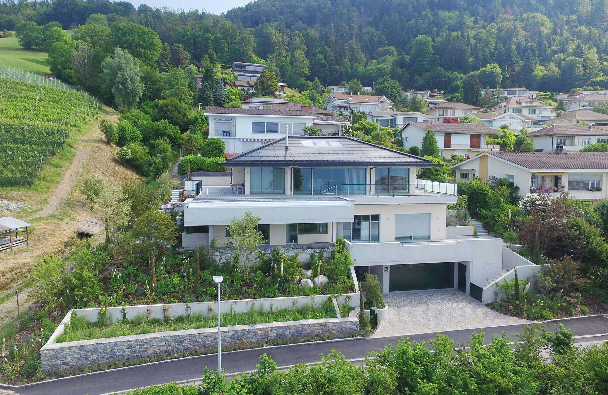 Einfamilienhaus mit Wallmdach