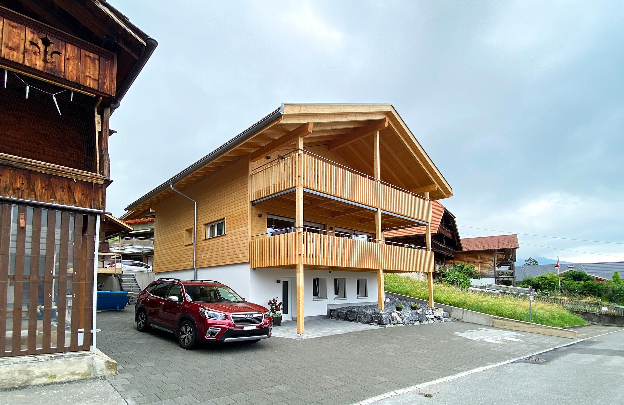 Fassade aus Schweizer Fichtenholz