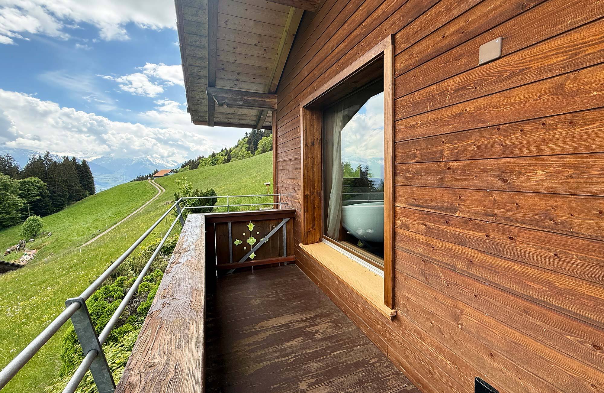Vergr&ouml;sserung Fenster bei Chalet