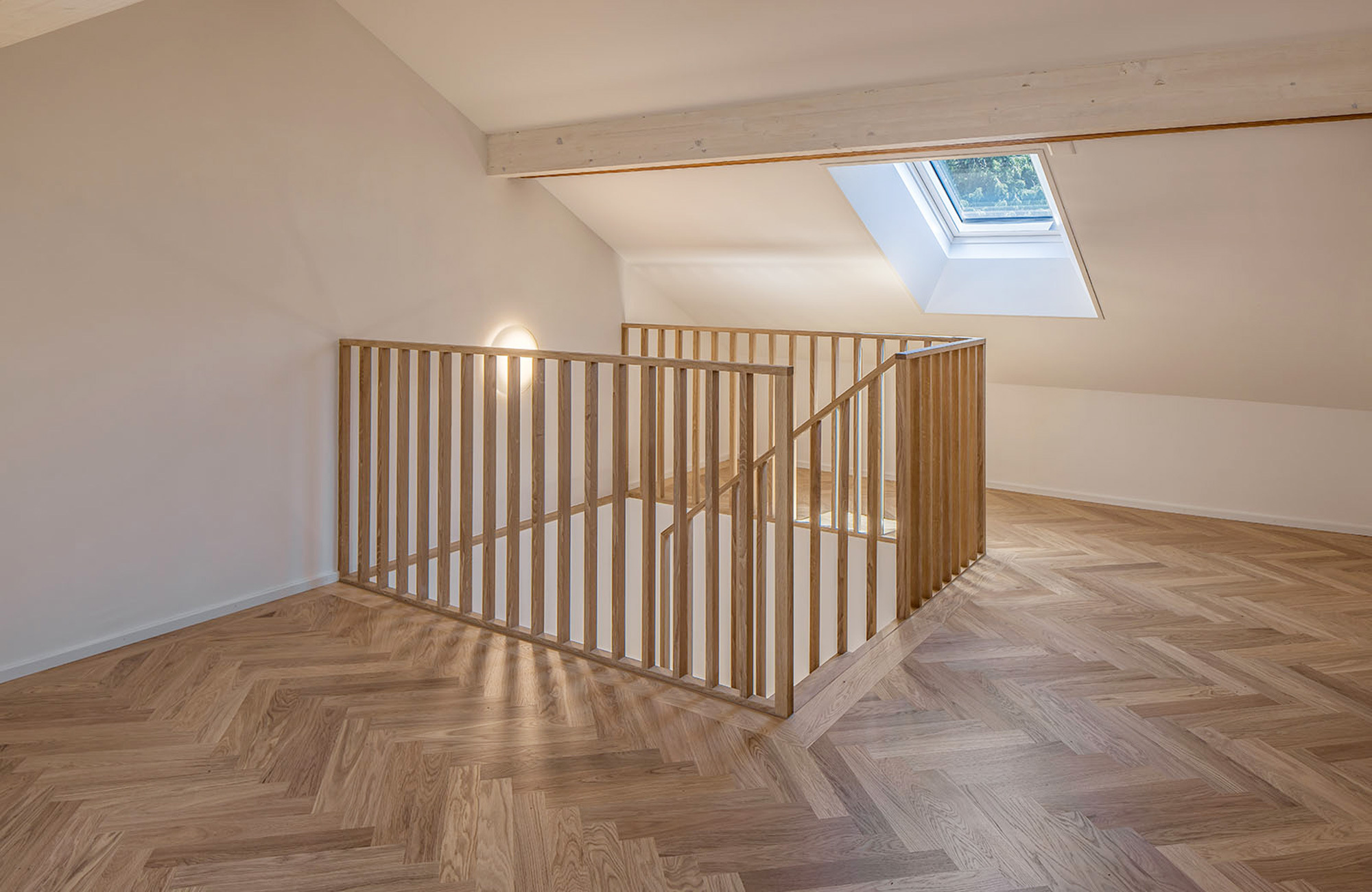 Zweistöckige Dachwohnung