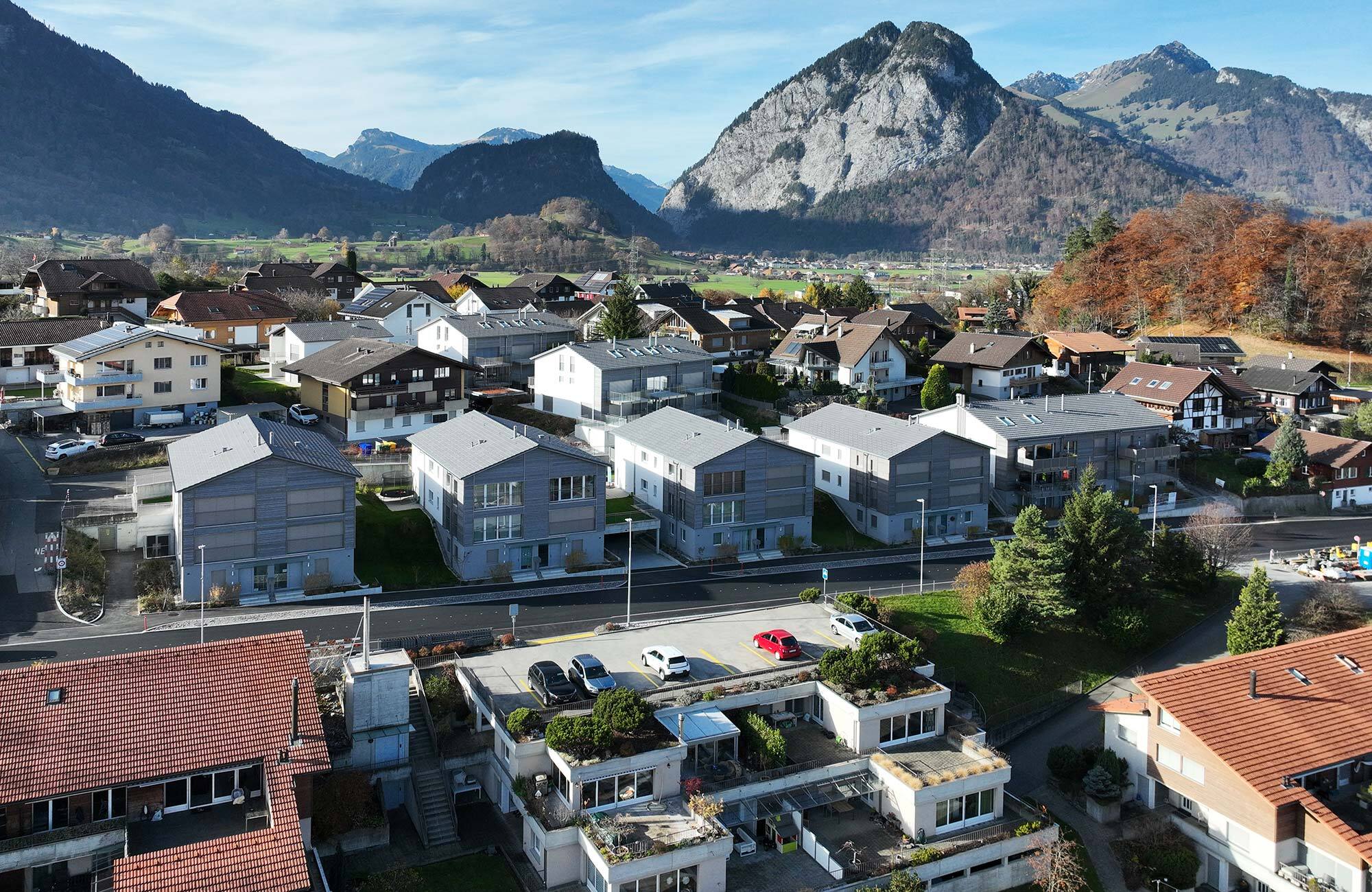 Neubau Wohnüberbauung mit Holzfassade