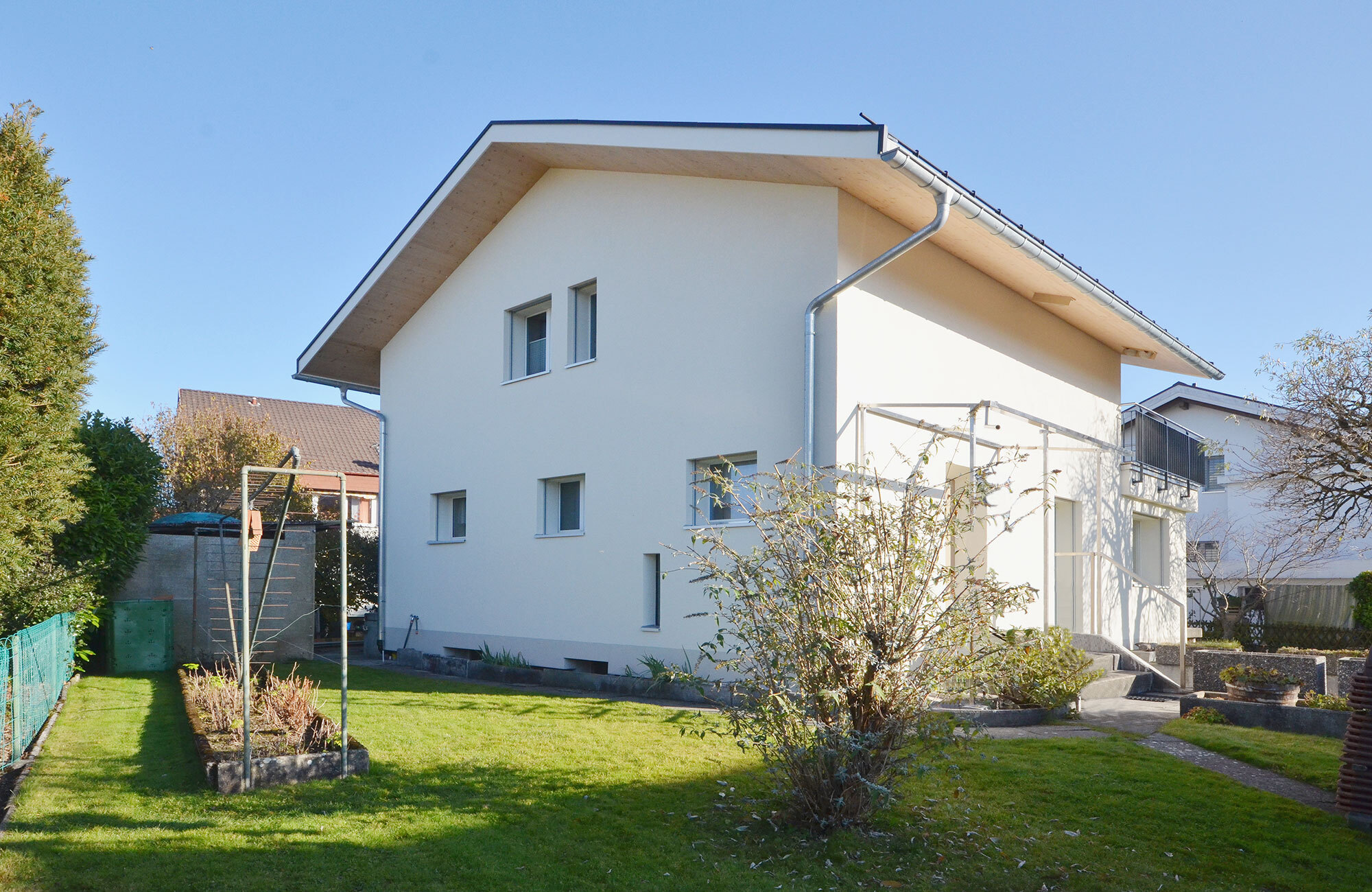 Untersicht Dach aus Holz