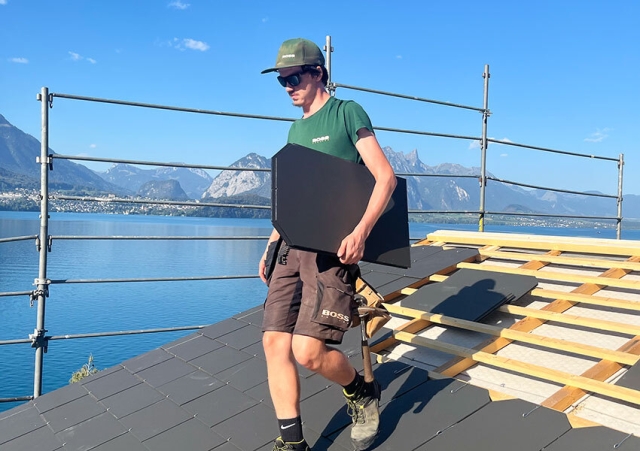 Lernender Dachdecker bei Boss Holzbau in Thun