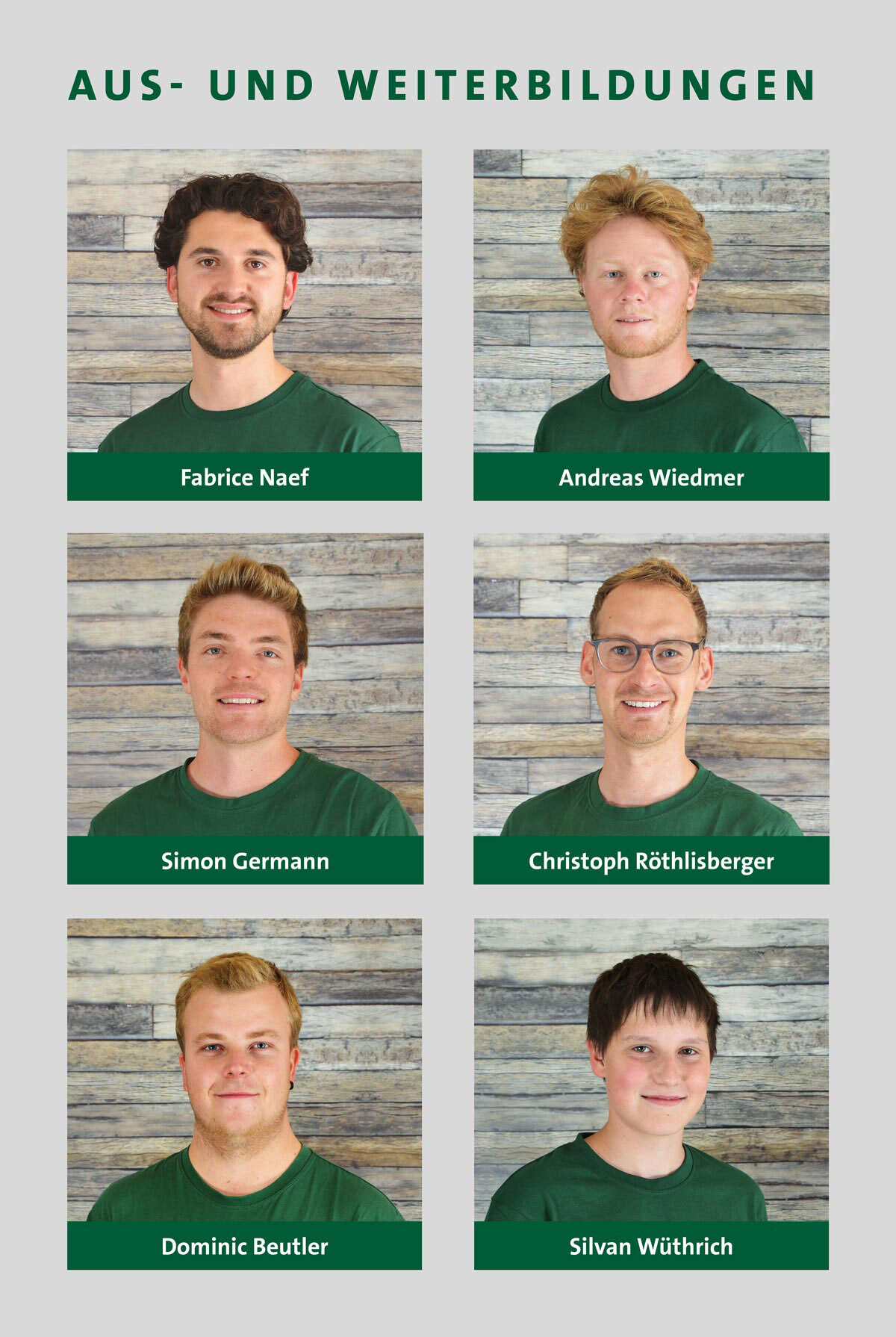 Weiterbildungen bei Boss Holzbau 2025